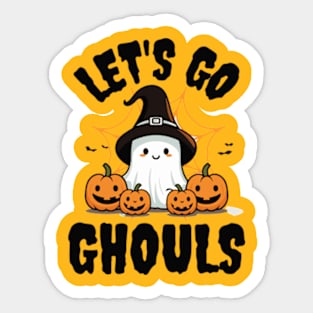 Let's Go Ghouls - Spooktacular T-Shirt for Ghostly Gatherings Sticker